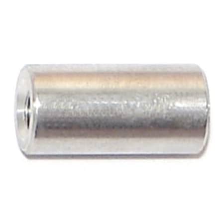 Midwest Fastener Round Spacer, #6 Screw Size, Aluminum, 1/2 in Overall Lg, 12 PK 76522